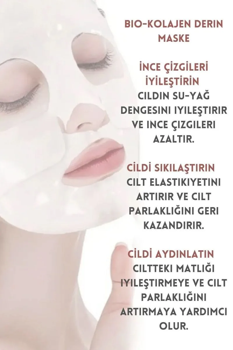 Şeffaflaşan Maske Doğal Kolajen Cilt Maskesi – Anında Parlaklık Ve Nemlendirme - Görsel 5