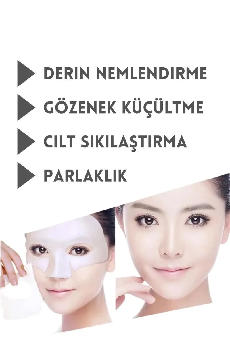 Şeffaflaşan Maske Doğal Kolajen Cilt Maskesi – Anında Parlaklık Ve Nemlendirme - Görsel 6