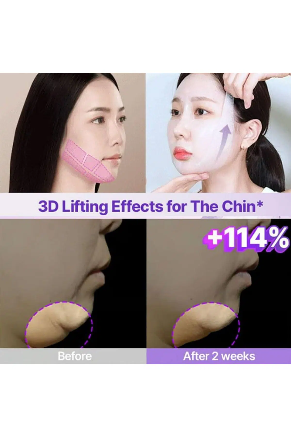 Pastelya Çene Gıdı Kolajen Lifting Sıkılaştırıcı Kırışıklık Karşıtı Maske - Görsel 3